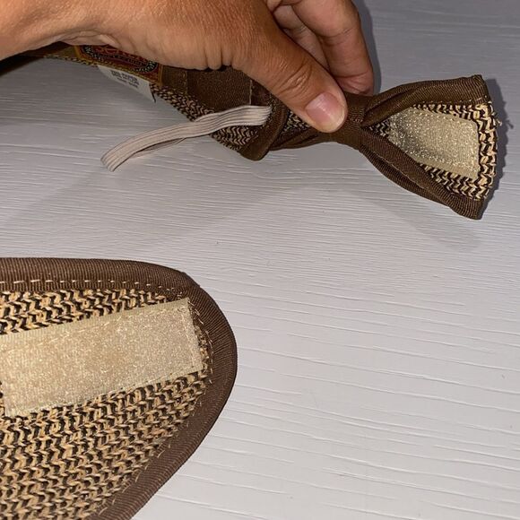 Scala Women's Packable Paper Braid Visor Brown Natural One Size - Picture 7 of 12